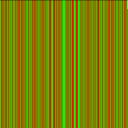 red and green vertical stripes
