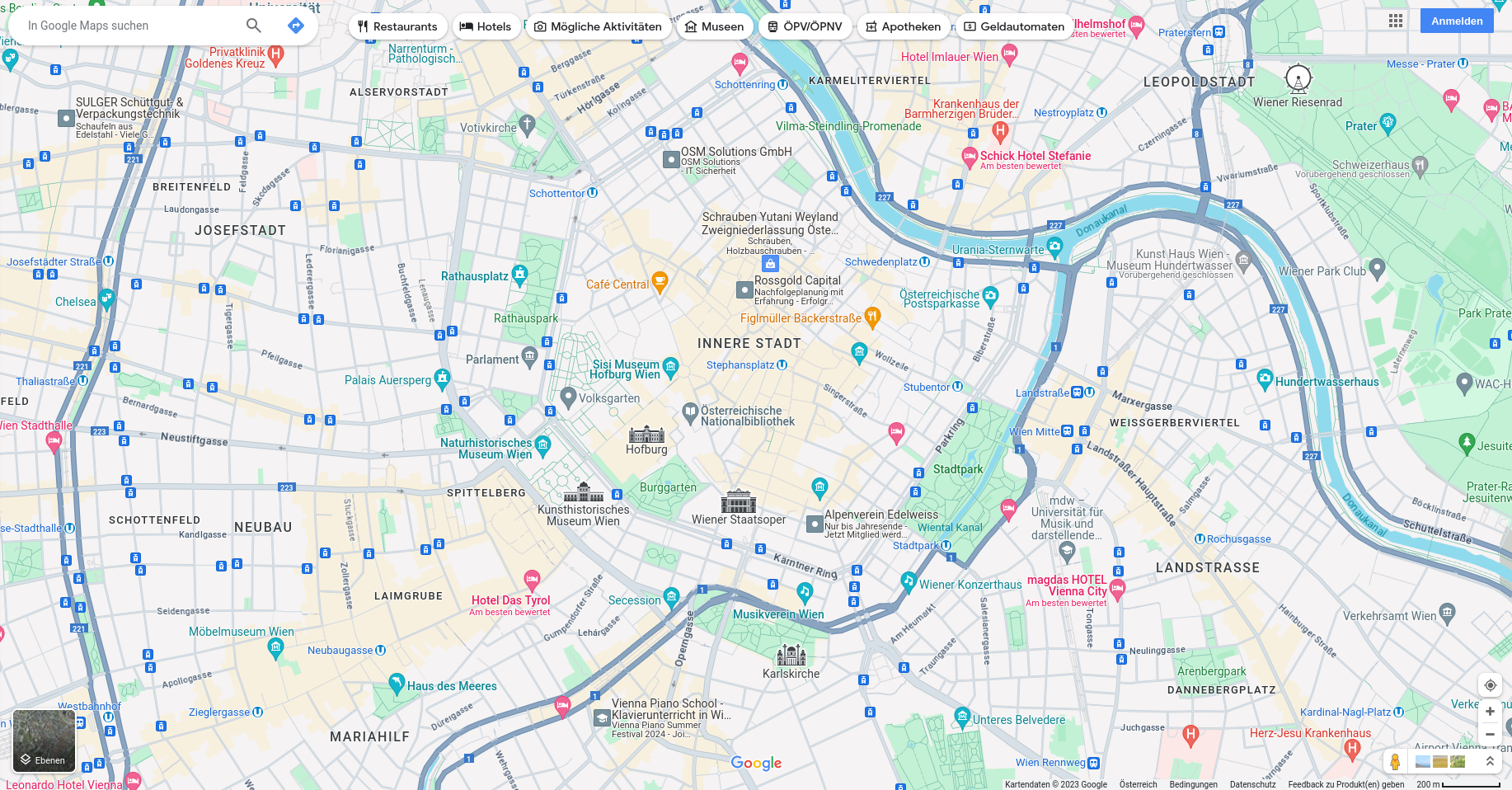 google maps with its new, more muted color scheme