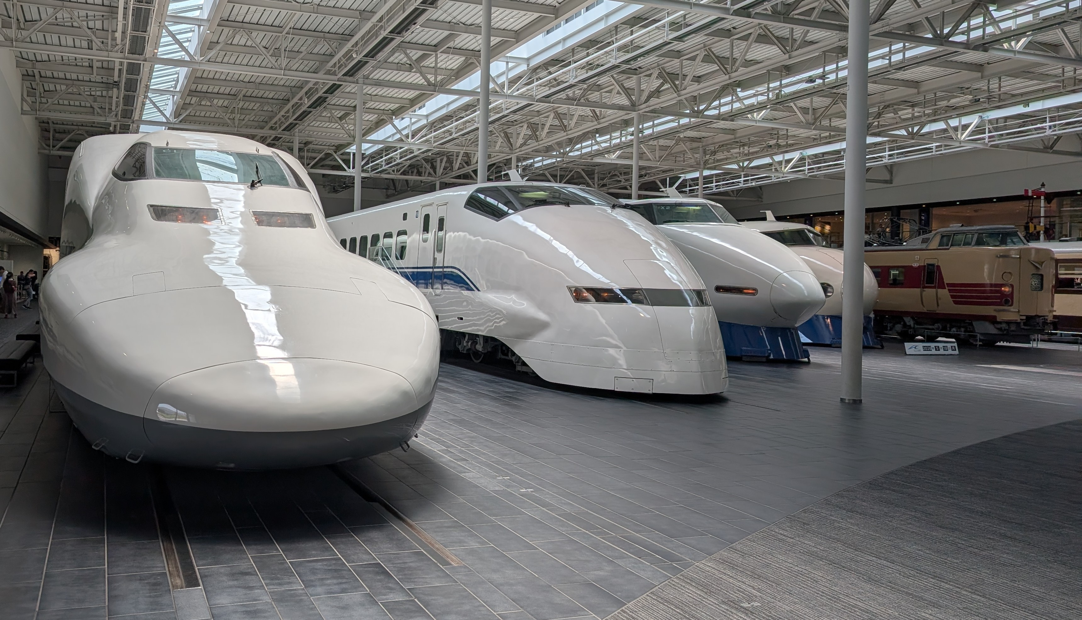 Four Shinkansen in a row 