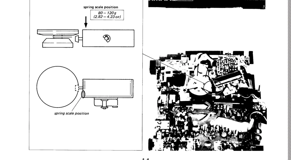 An excerpt of the Sony WM-D6C service manual showing a section on calibrating the tape mechanism's flywheel. An excerpt of the Sony WM-D6C service manual showing a section on calibrating the tape mechanism's flywheel.