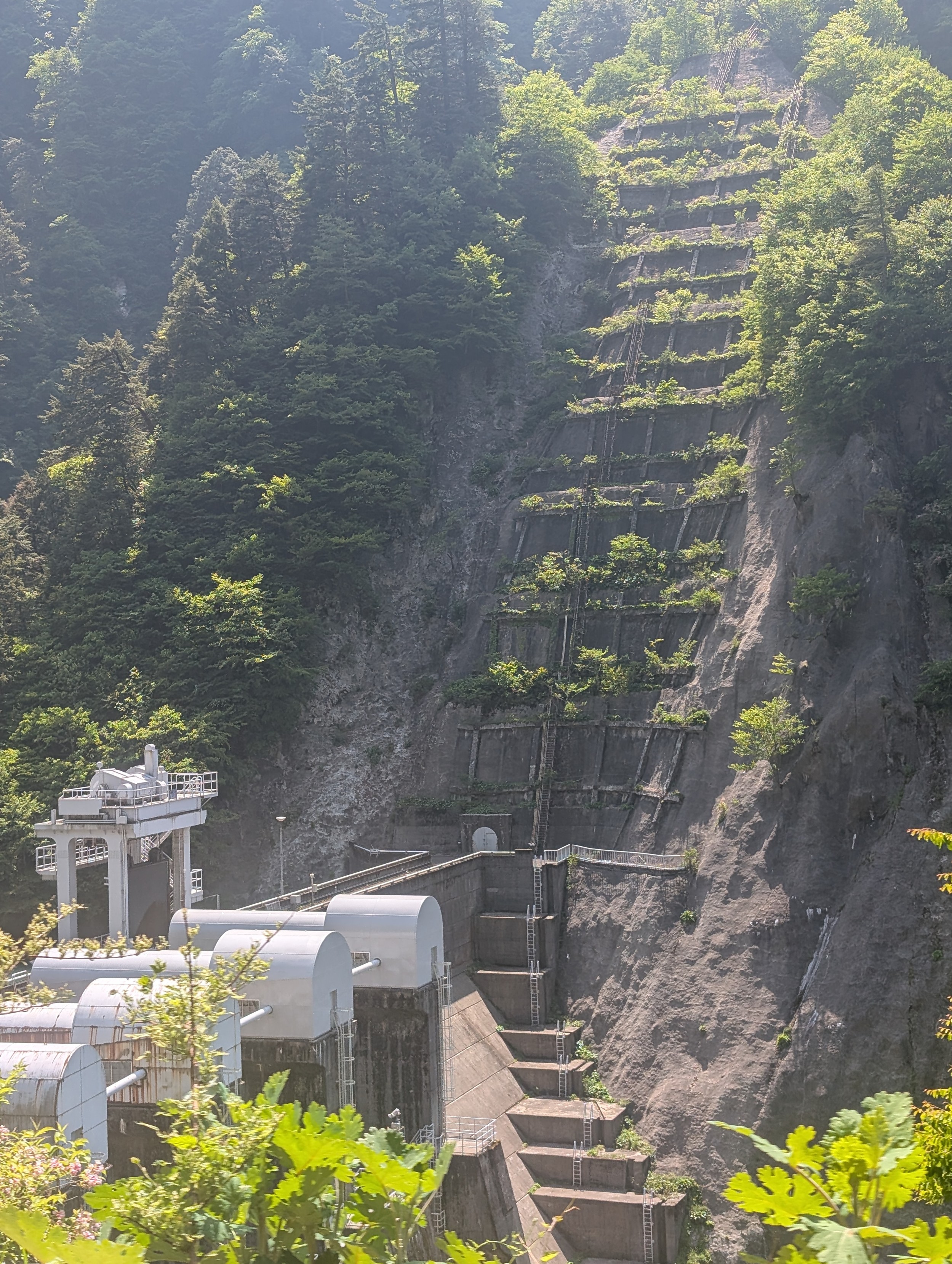 Another gorge shot, showing the steep sides and the power plant at the bottom
 
