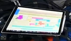 crop of the PCD, now showing some bright application. there's a taskbar at the bottom. 