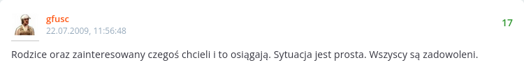 "Rodzice oraz zainteresowany czegoś chcieli i to osiągają. Sytuacja jest prosta. Wszyscy są zadowoleni." "Rodzice oraz zainteresowany czegoś chcieli i to osiągają. Sytuacja jest prosta. Wszyscy są zadowoleni."